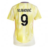 Camiseta Juventus Dusan Vlahovic #9 Segunda Equipación Replica 2024-25 para mujer mangas cortas